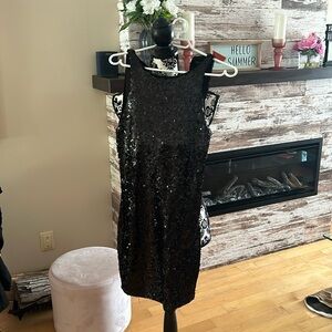 Black sequin dress
